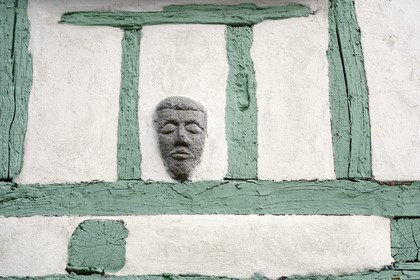 France, Morbihan (56), Golfe du Morbihan, Vannes, maisons à pans de bois au 4 rue des chanoines