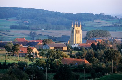 Belgique, Flandre-Occidentale, région des Monts-de-Flandre, village de Loker