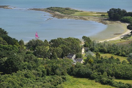 France, Morbihan (56), Golfe du Morbihan, Ile Hur (vue aérienne)