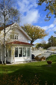 Suède, Västra Götaland, Iles Koster, Sydkoster, une maison de Ekenäs