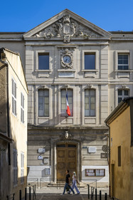 France, Bouches-du-Rhône (13), Aix en Provence, quartier Mazarin, Cezanne et Emile Zola ont étudié ensemble au collège Bourbon (actuel collège Auguste Mignet)