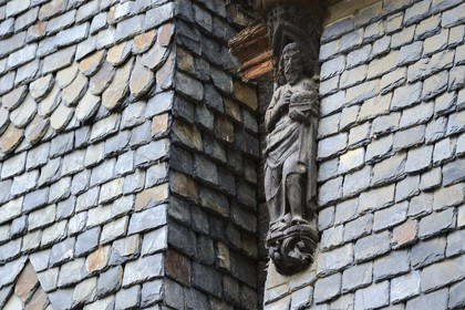 France, Finistère (29), Morlaix, maisons à pans de bois rue Ange de Guernisac