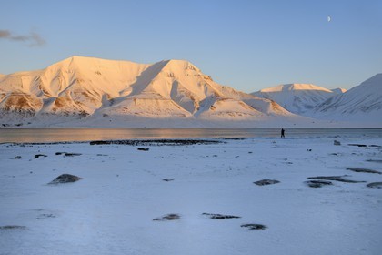 Norvège, Svalbard, Spitzberg, Longyearbyen, Adventfjorden