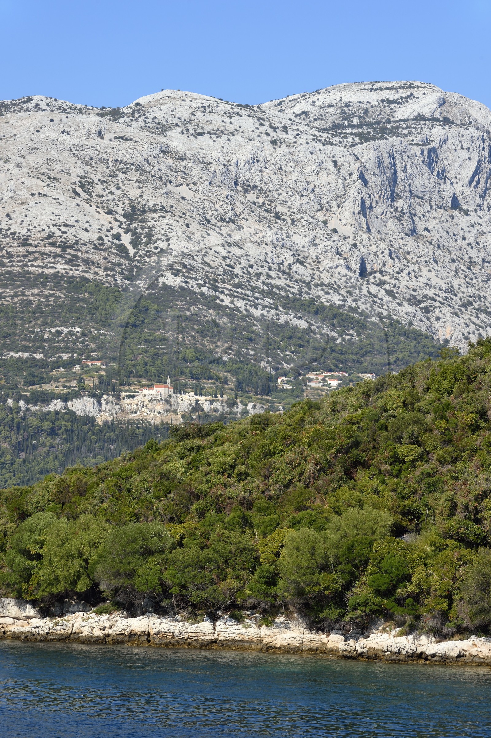 Croatie, Dalmatie, cote dalmate, Podgorje, Orebic, église Notre-Dame des Anges