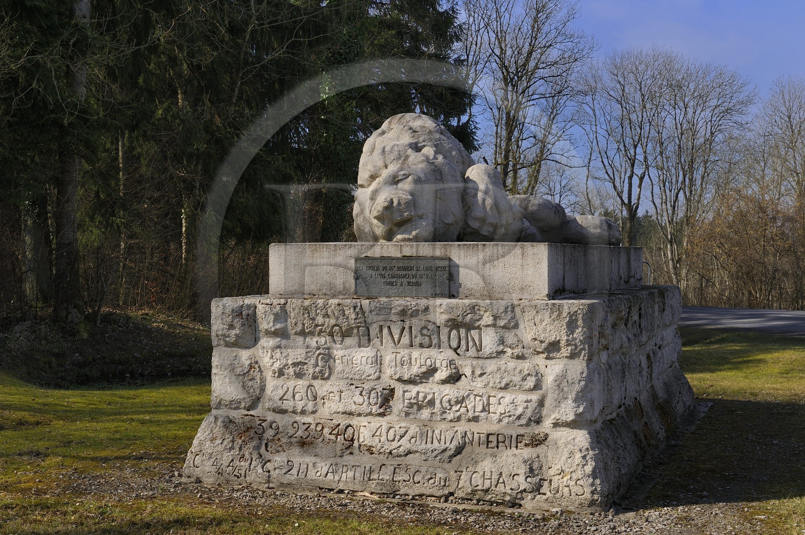 France, Meuse (55), région de Verdun, le monument du Lion marque la limite de l’avancée allemande sur Verdun