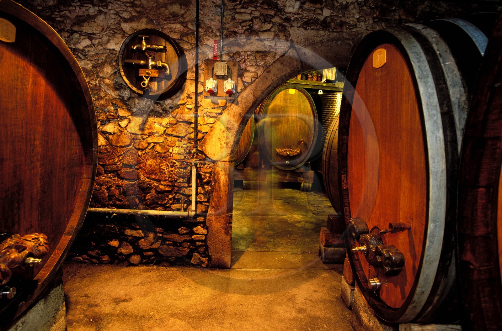 France, Haut-Rhin (68), Ammerschwihr, la cave à vin Alphonse Hunckler & fils