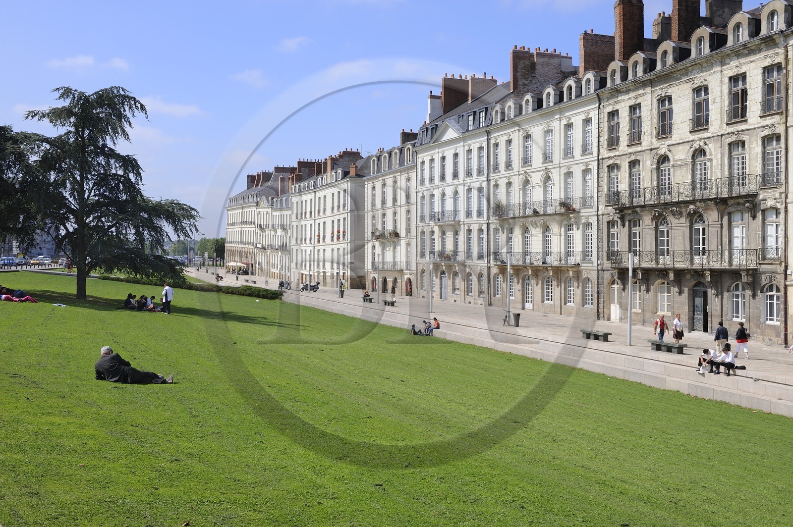 France, Loire-Atlantique (44), Nantes, maisons d'armateurs quai Turenne sur l'ancienne Ile Feydeau