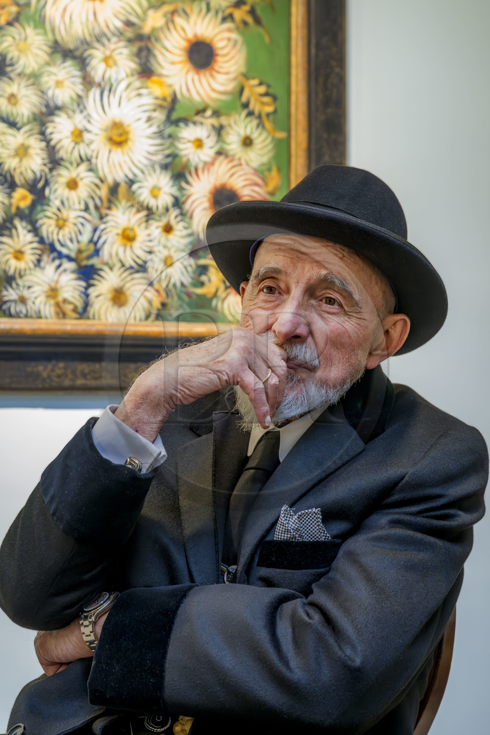 France, Paris (75), Musée Maillol, le peintre et sculpteur allemand Markus Lüpertz lors de son exposition en dialogue avec l'oeuvre d'Aristide Maillol