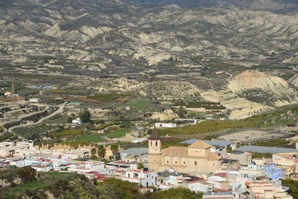Espagne, Andalousie, Province d'Almeria, Huécija en bordure du désert de Tabernas