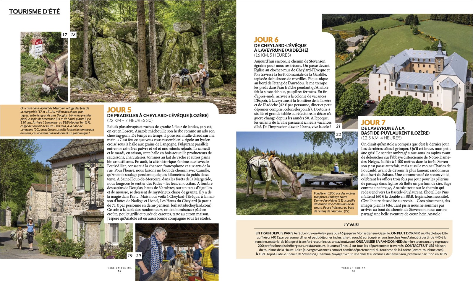 1060 Slow tourisme Stevenson avec un âne C