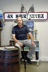 France, Seine-Maritime (76), Le Havre (An Havr Nevez en breton), quartier Saint-François dit quartier Breton, Daniel Lemesle de l'association des Bretons du Havre
