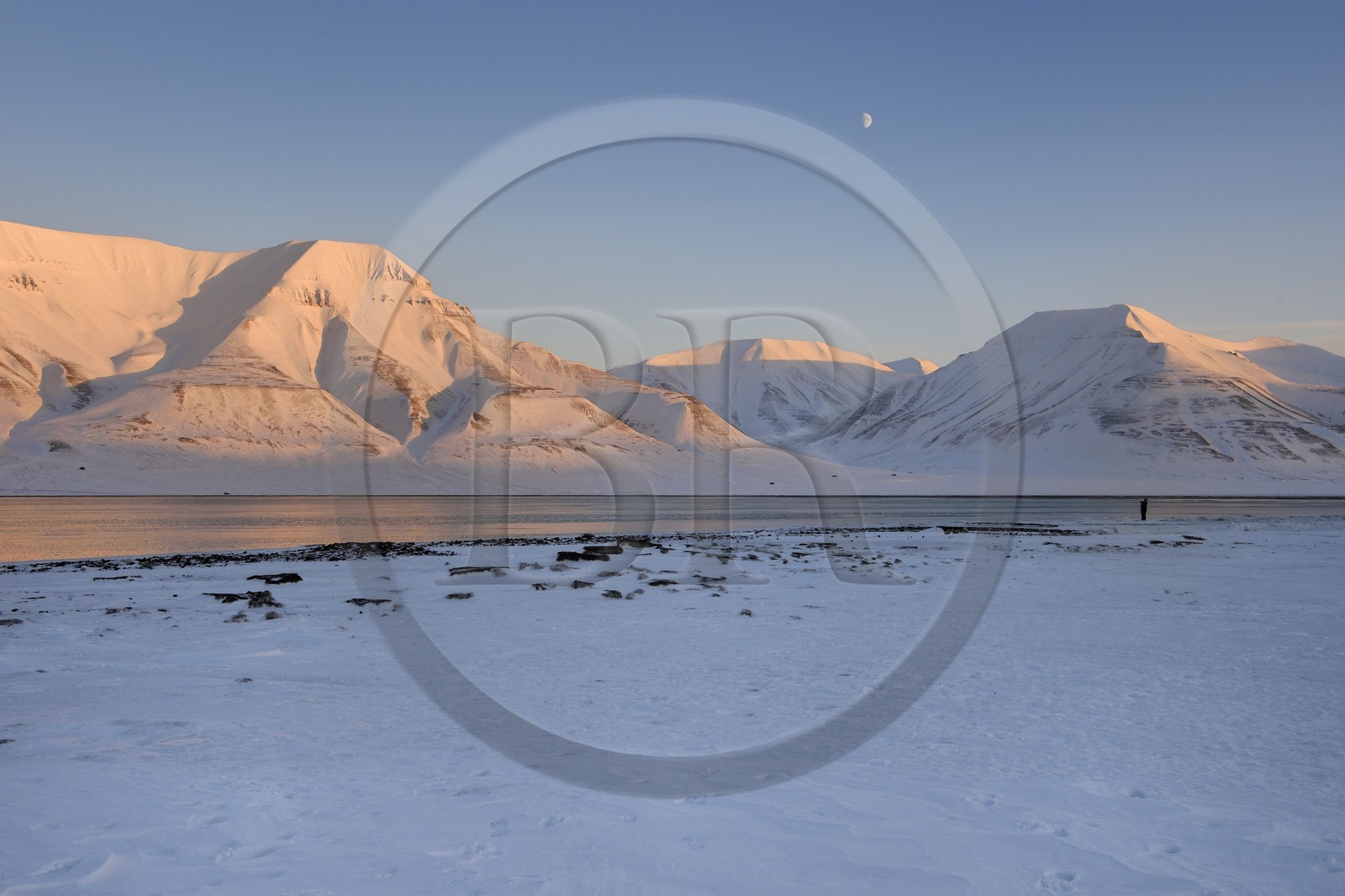 Norvège, Svalbard, Spitzberg, Longyearbyen, Adventfjorden