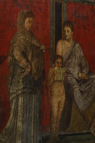 Italie, Campanie, Pompei, site archéologique classé Patrimoine Mondial de l'UNESCO, fresque de la Villa des Mystères