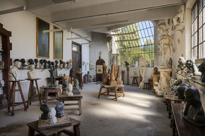 France, Alpes-Maritimes (06), Mandelieu-la-Napoule, chateau de La Napoule (XII-XIXe siècle), ancien atelier de sculpture de Henry Clews
