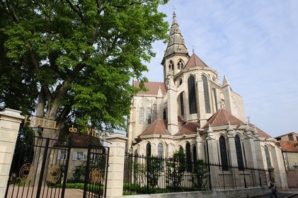 France, Côte d'Or (21), Semur-en-Auxois, l'église Notre-Dame et l'hôtel de ville