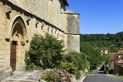 France, Dordogne (24), Périgord Pourpre, la Bastide de Molières, église Notre-Dame-de-la-Nativité