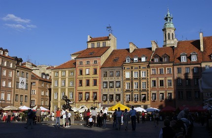 Pologne, Varsovie, la place du marché dans la vieille ville classé Patrimoine Mondial de l' UNESCO