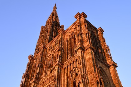 France, Bas-Rhin (67), Strasbourg, vieille ville classée au Patrimoine Mondial de l'UNESCO, la Cathédrale Notre Dame