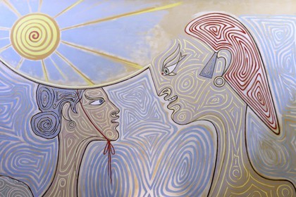 France, Alpes-Maritimes (06), Menton, l'Hotel de Ville, la salle des mariages entièrement décorée par Jean Cocteau en 1957