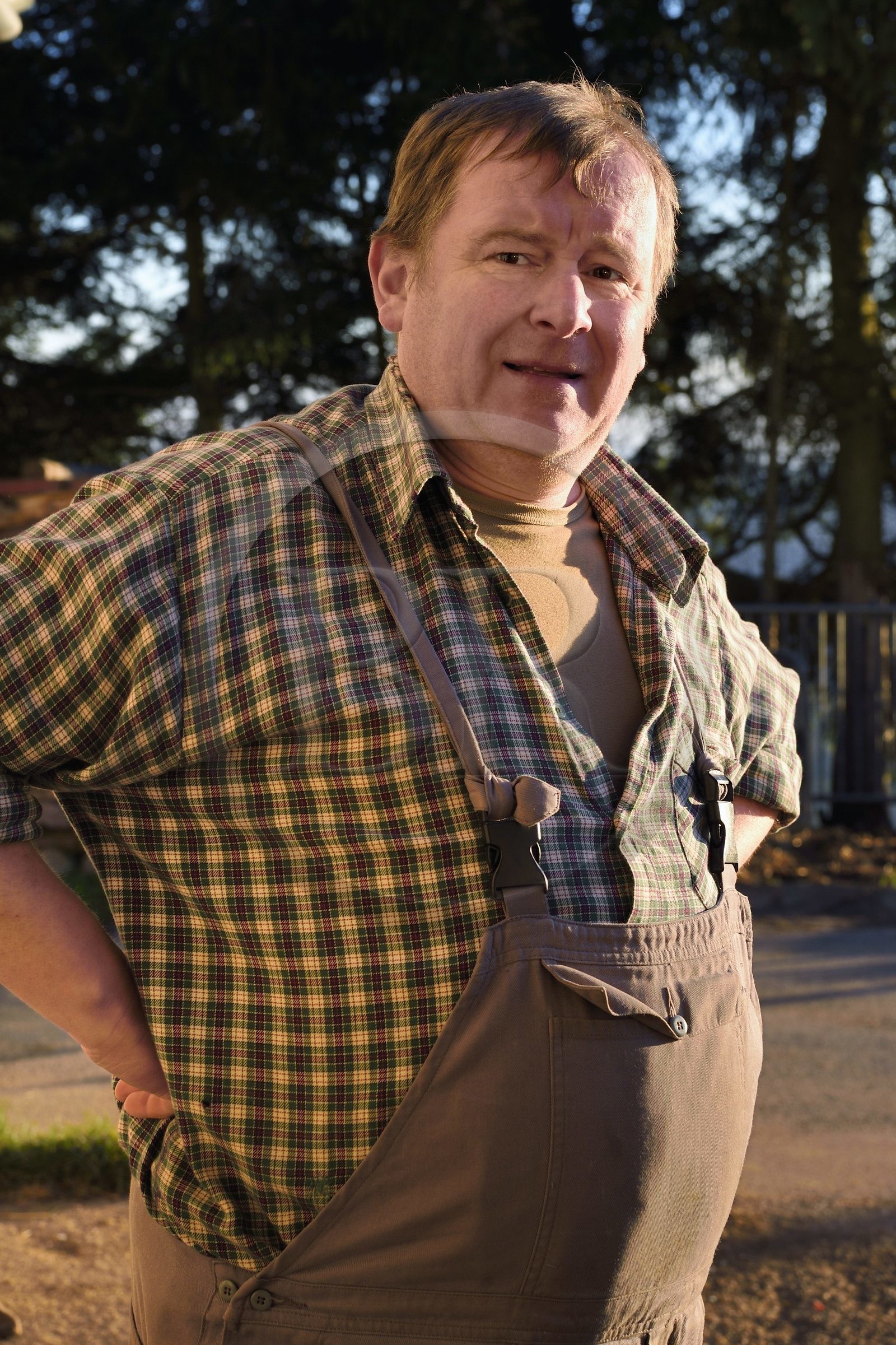France, Haut-Rhin (68), Wasserbourg, Ferme-auberge Buchwald, le marcaire Michel Wehrey