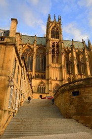 France, Moselle (57), Metz, la cathédrale Saint-Etienne en pierre de Jaumont