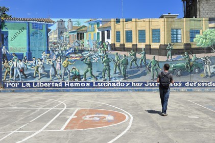 Nicaragua, Leon, fresques murales de la révolution sandiniste