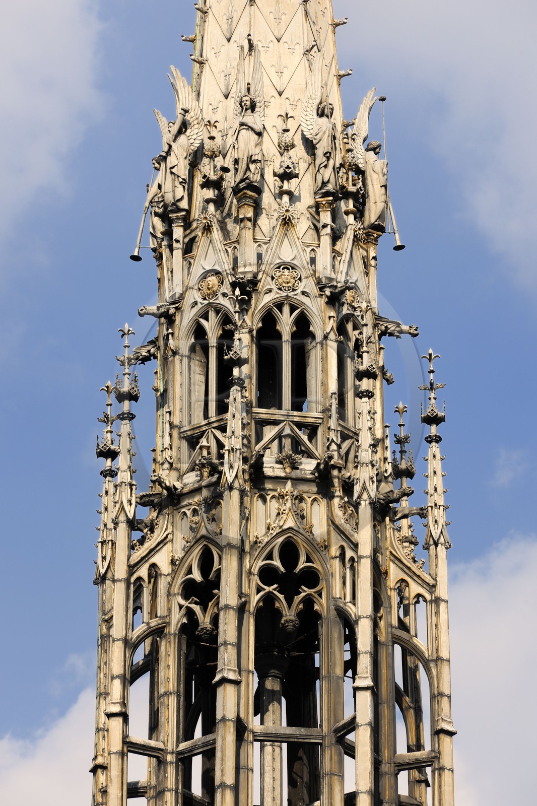 France, Paris (75), ile de la Cité, la flèche de la Sainte Chapelle