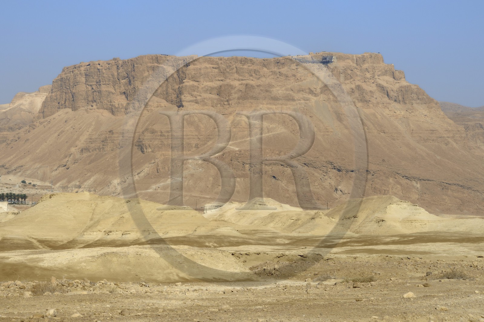 Israel, désert du Neguev, forteresse de Massada, classée Patrimoine Mondial de l'UNESCO