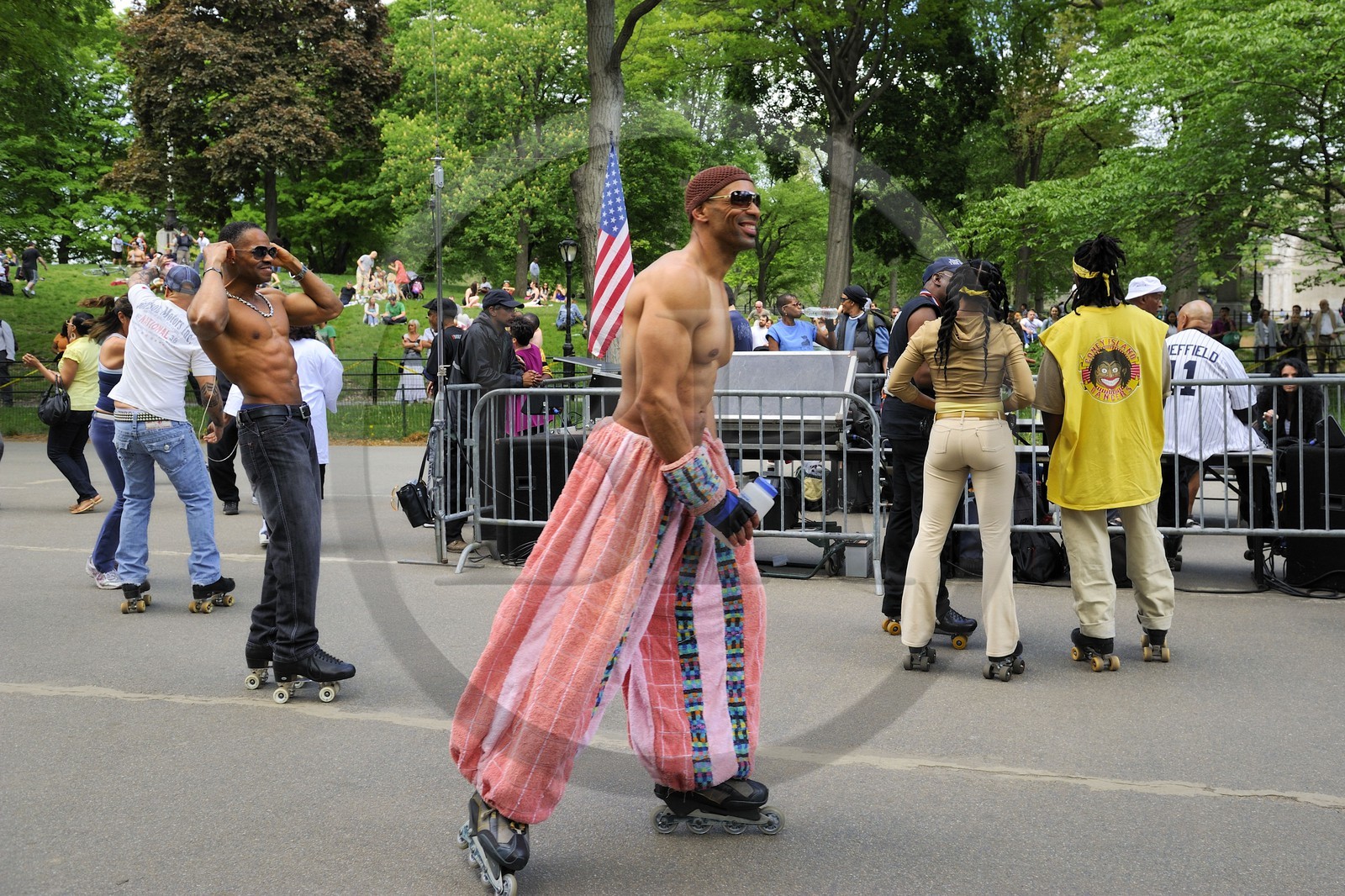 Etats-Unis, New York, Manhattan, Central Park, danse en rollers