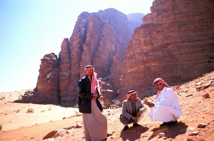 Jordanie, le Wadi Rum, entrée du sîq du Jebel Khazali