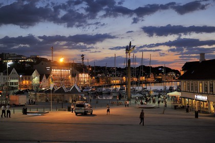 Norvège, Rogaland, Stavanger, le vieux port (Vagen)