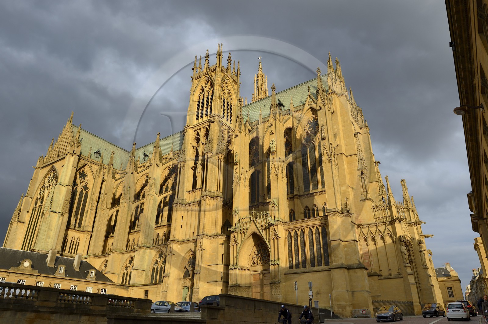 France, Moselle (57), Metz, la cathédrale Saint-Etienne en pierre de Jaumont