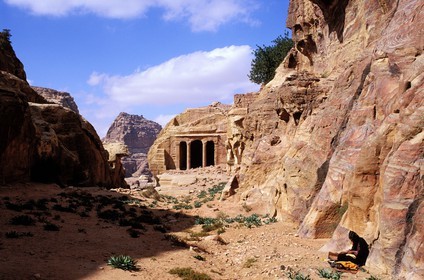 Jordanie, Petra, le tombeau au jardin dans le Wadi Farasa